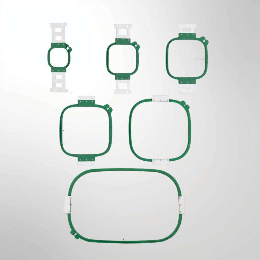 Embroidery Different Sizes Plastic Green square Frame Hoop
